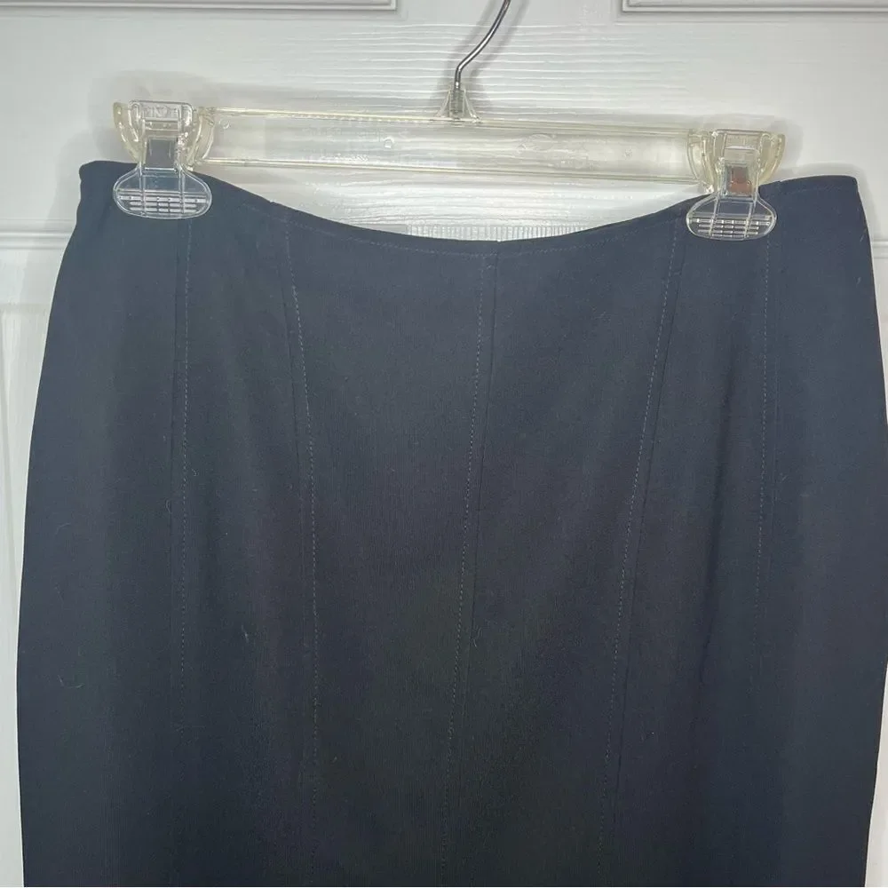 Peck & Peck Black Flared Knee Length Skirt Work Careerwear 8 - Picture 5 of 10
